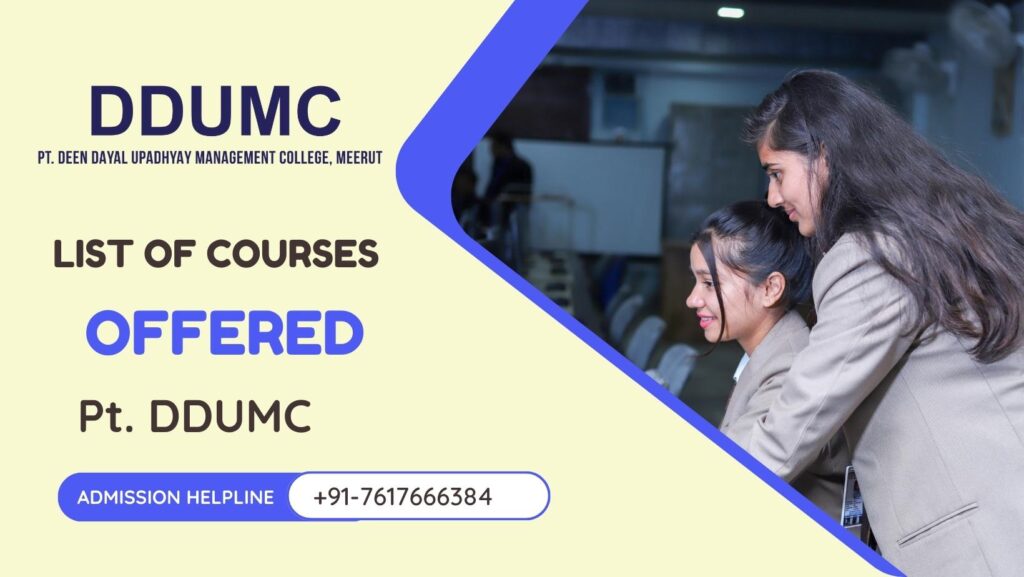 List of Courses Offered at Pt. DDUMC | Top Courses